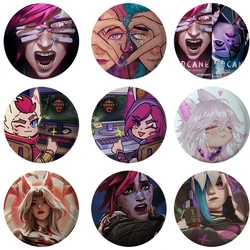 58mm League of Legendes LOL Arcane Jinx Soft Button Pins Runaway Loli Brooch Badge Bag Accessories Gamer Collect Friends Gifts