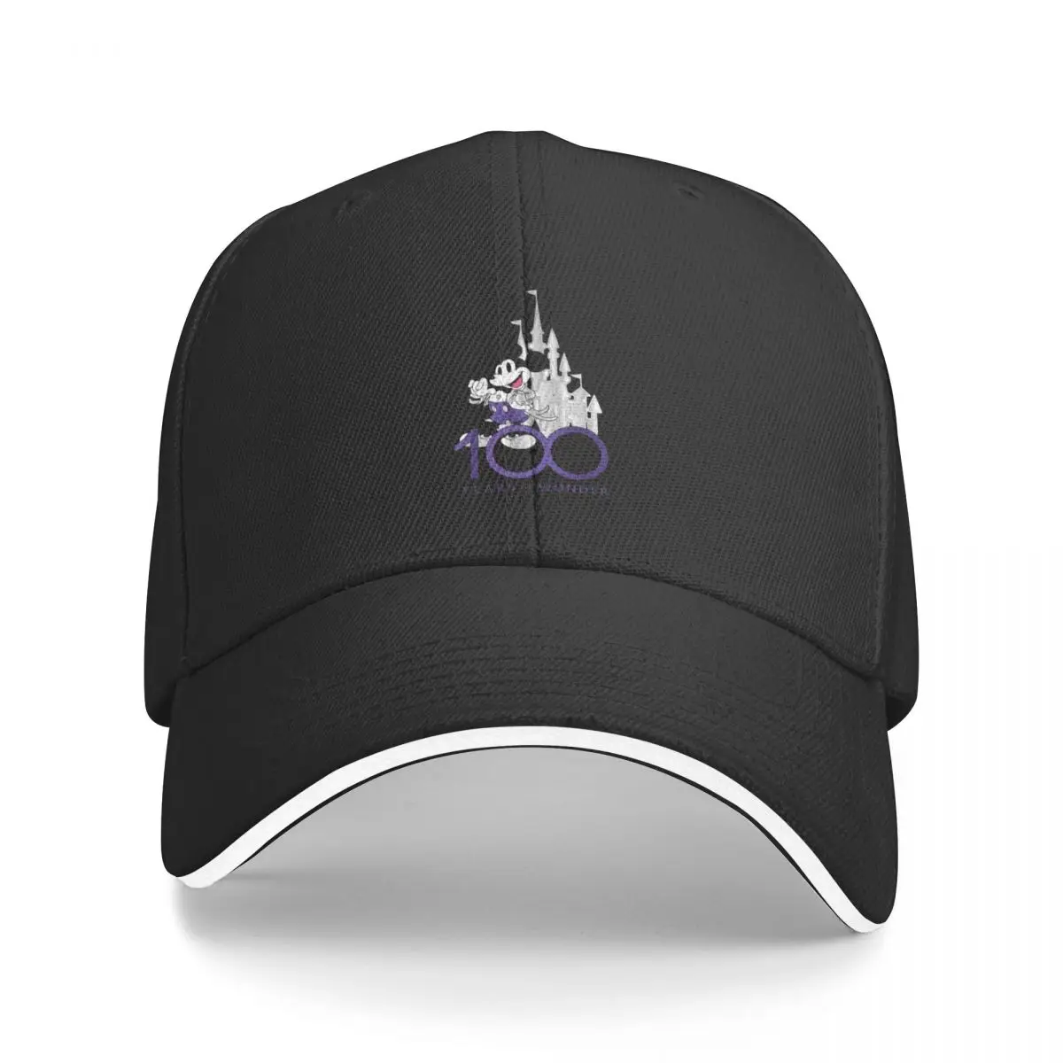 100th years of Wonder, 100th Anniversary, Retro Cartoon Magical Castle Anniversary Baseball Cap party Hat For Men Women's