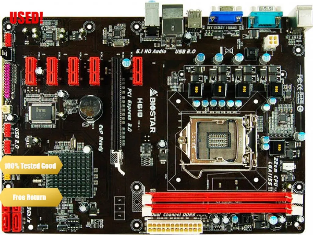 

Biostar motherboard H61B supports Intel's second-generation Core i7 / i5 / i3 1155 architecture processors