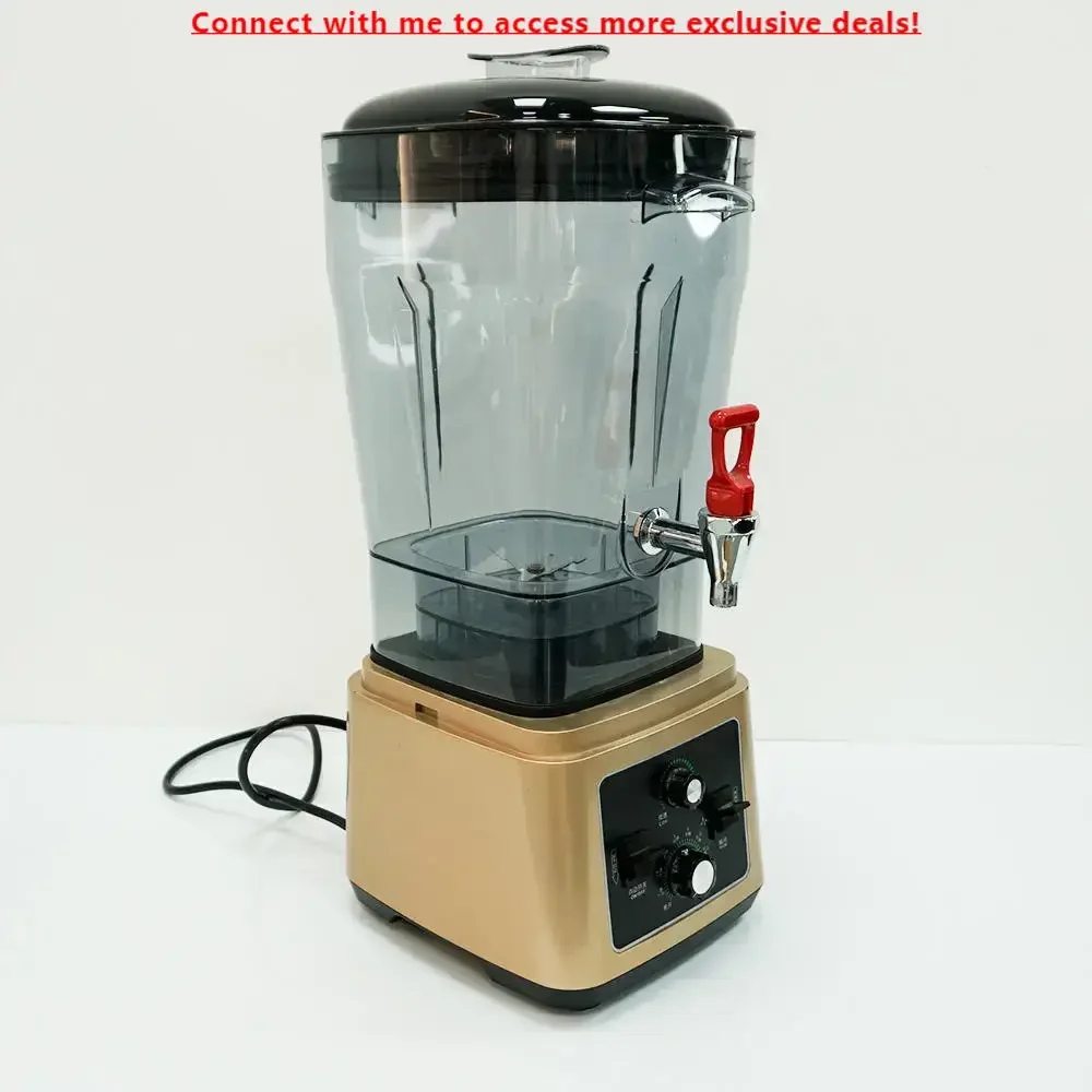 

15L Commercial 110V Gold Multi-Function Professional Food Blender Variable Speed Knob For Household Hotel Use US Includes Juicer