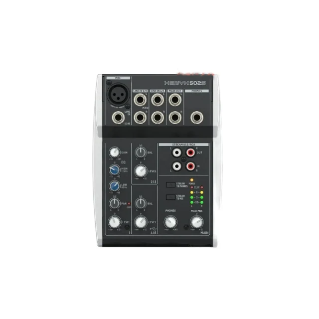 High-quality main Premium Analog 5-Input Mixer with USB Streaming Interface for streaming,podcasting and recording XENYX 502S