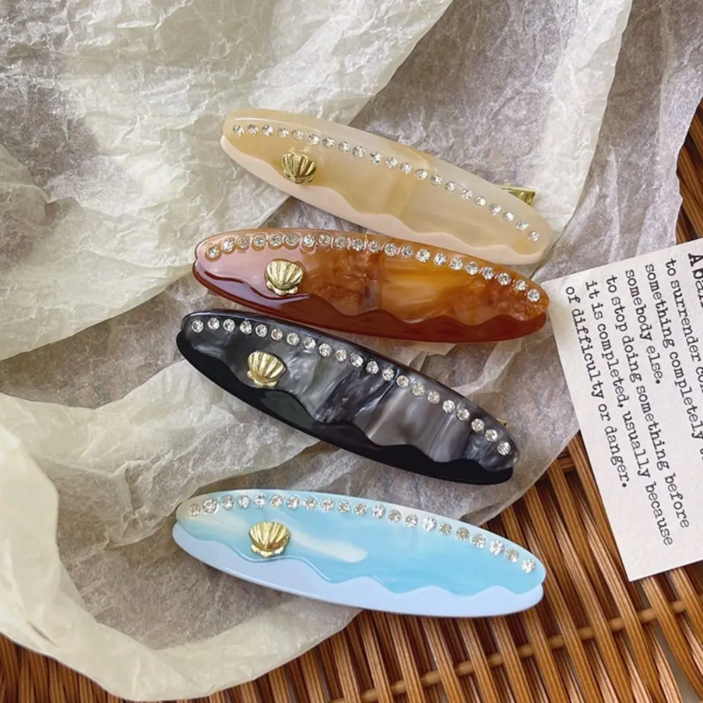 Neue Essigsäure Haar Klaue Clips Strass Haar Styling Entenschnabel Clip Pony Haar Clip Kopfschmuck