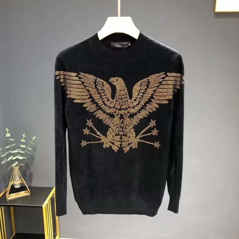 

New PLEIN ALI Men's Designer Rhinestone brand pullover sweatersmen's gifts drop