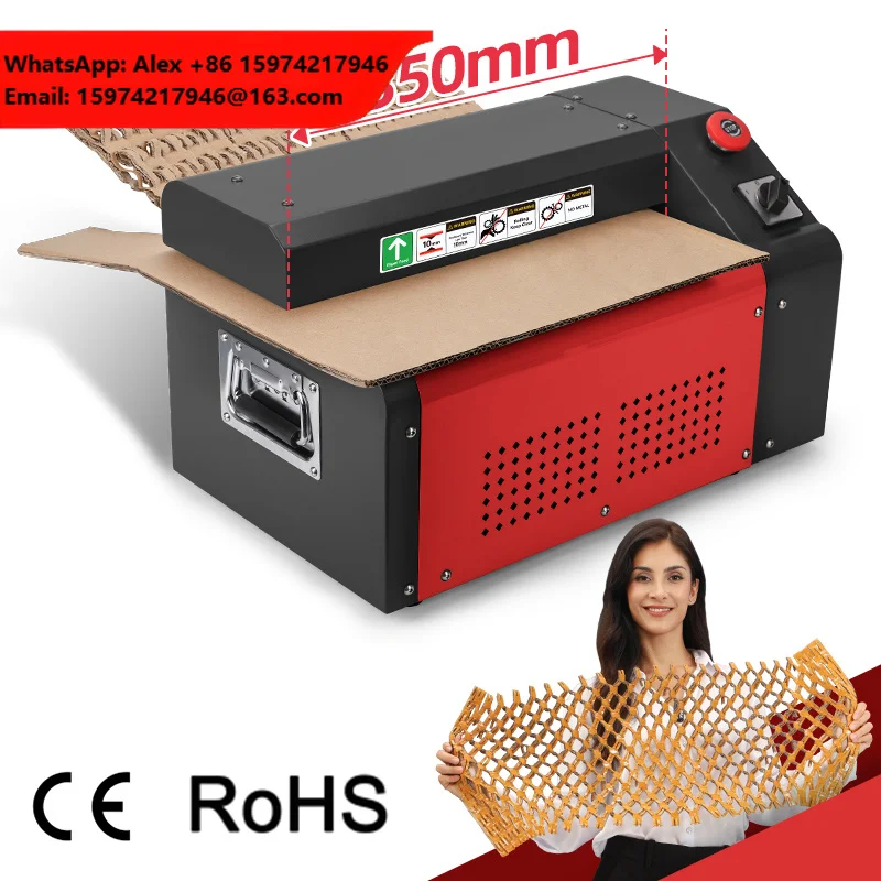 350mm Easy Operation Expanding Recyclable Waste Paper Cutting Box Cardboard Carton Shredder For Packaging