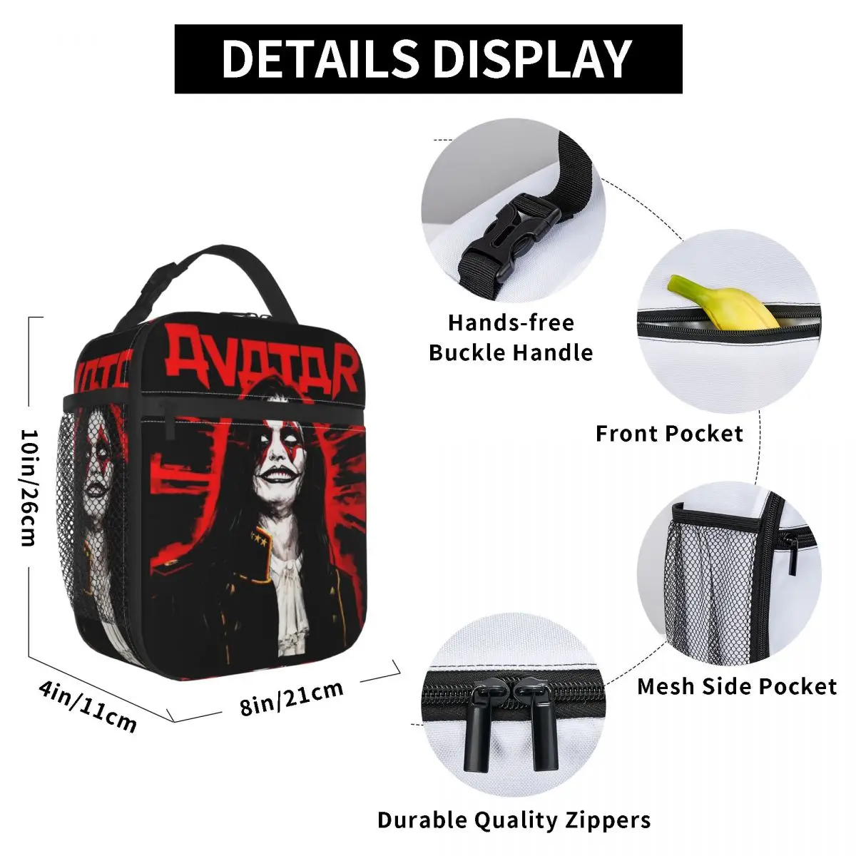 Insulated Lunch Bag Avatar Band Johannes Eckerstrom Merch Storage Food Box INS Trendy Cooler Thermal Lunch Box For Travel