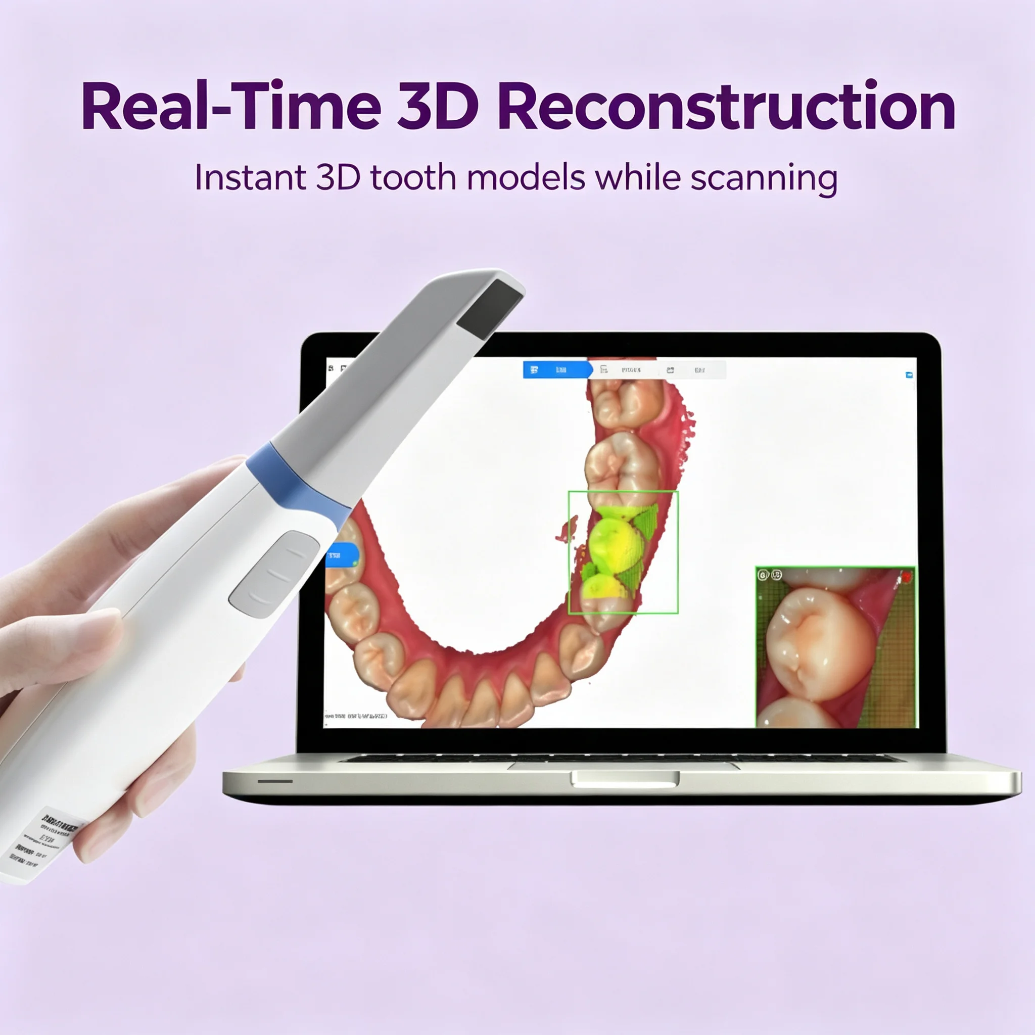 Hot Selling Electric Dental Intraoral 3D Scanner CE Certified Autoclavable for Dental Clinic Digital Impression