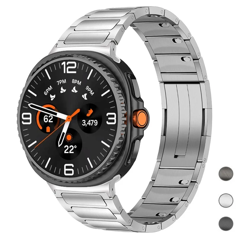 

Ремешок из нержавеющей стали для Samsung Galaxy Watch Ultra 2025/7 Ultra 47 мм, металлический ремешок для часов Samsung Galaxy Watch 8/8Classic