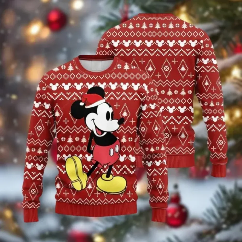 Disneyland Eat, Drink and play Ugly Christmas sweater Mickey Minnie Christmas Boy Girl couple sweater