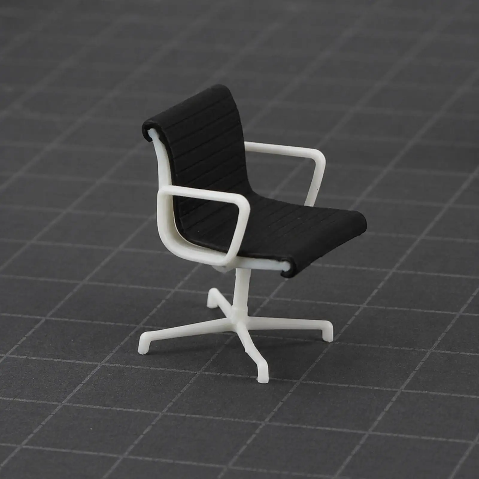 Miniature Office Swivel Chair White Architectural Model Office Chair Compact Realistic for Diorama Builders, Dollhouse Scenes