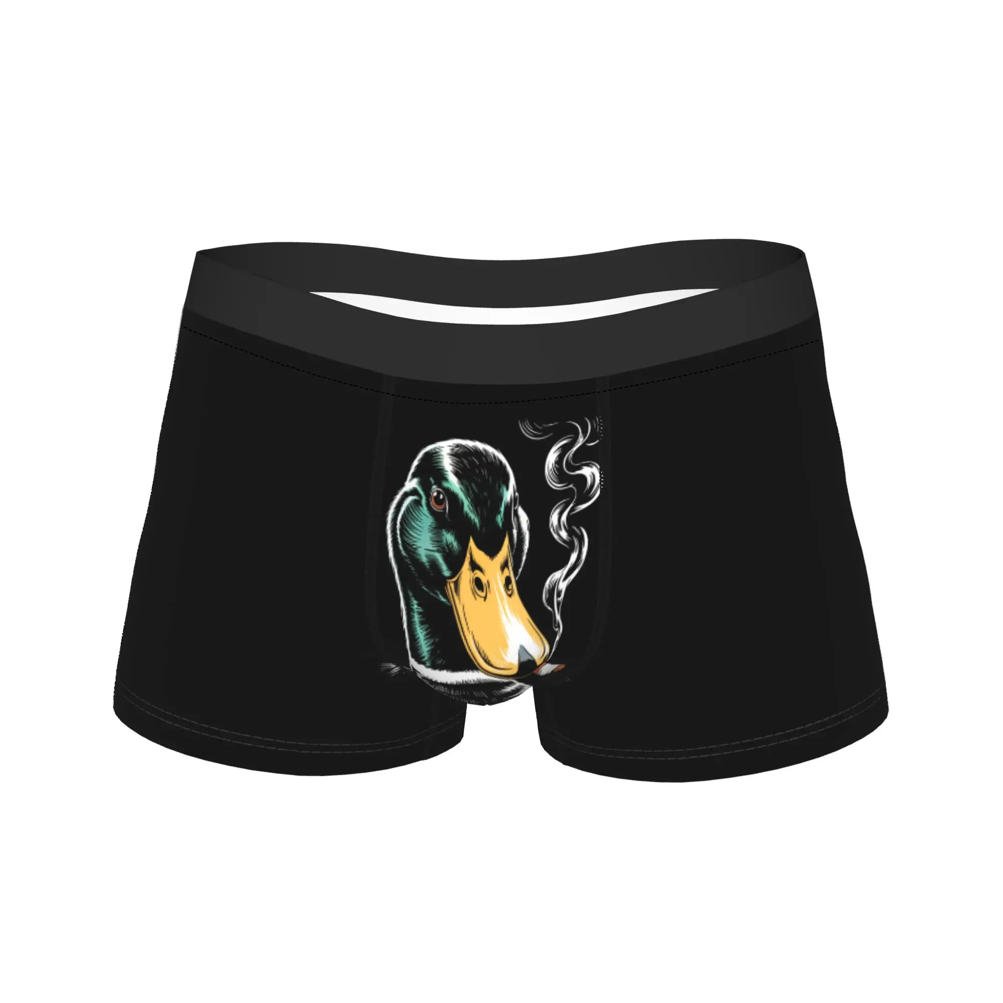 

Mallard Smoking Cigarette Meme Funny Mallard Duck Boxershorts 3D Pouch Underwear Custom Boxer Brief Breathable Men Underpants
