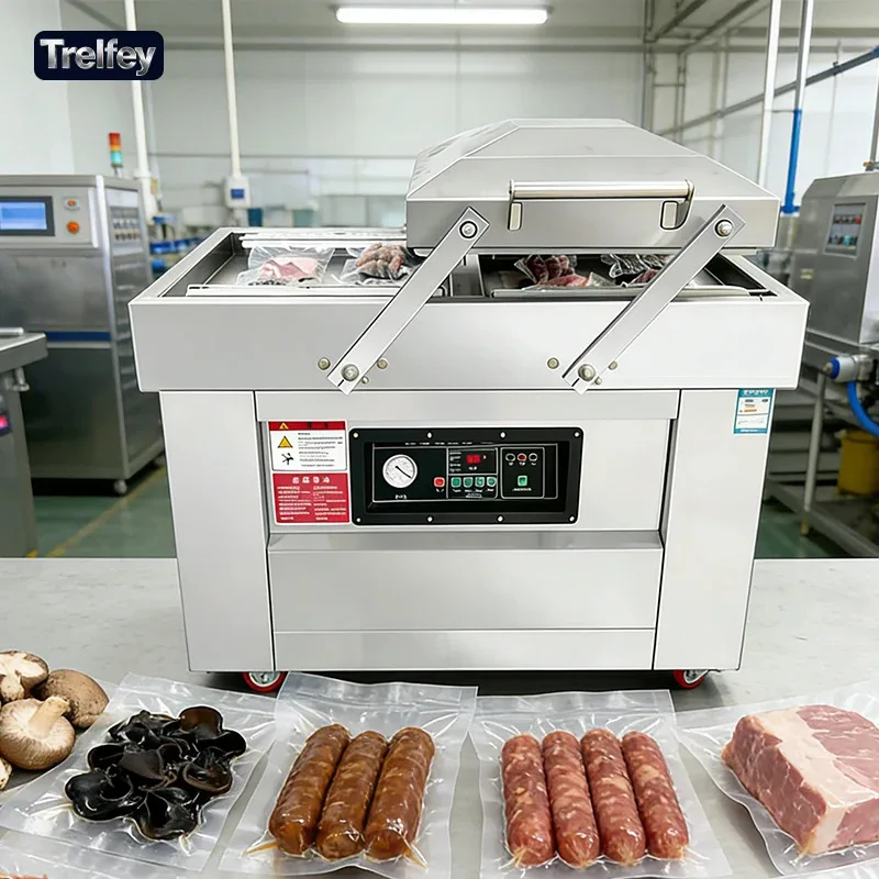 

For Sea Shipping CustomizedIndustrial Double Chamber Vacuum Sealing Machine 1000W Automatic Stainless Steel Commercial Food Pack