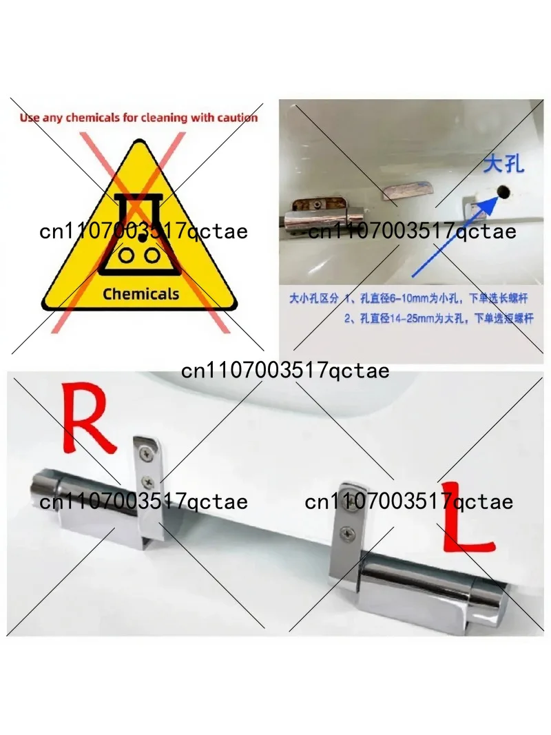 Acrylic Toilet Seat Cover Cushion Hinge Resin Wood Bamboo Slow Close Replacement Parts