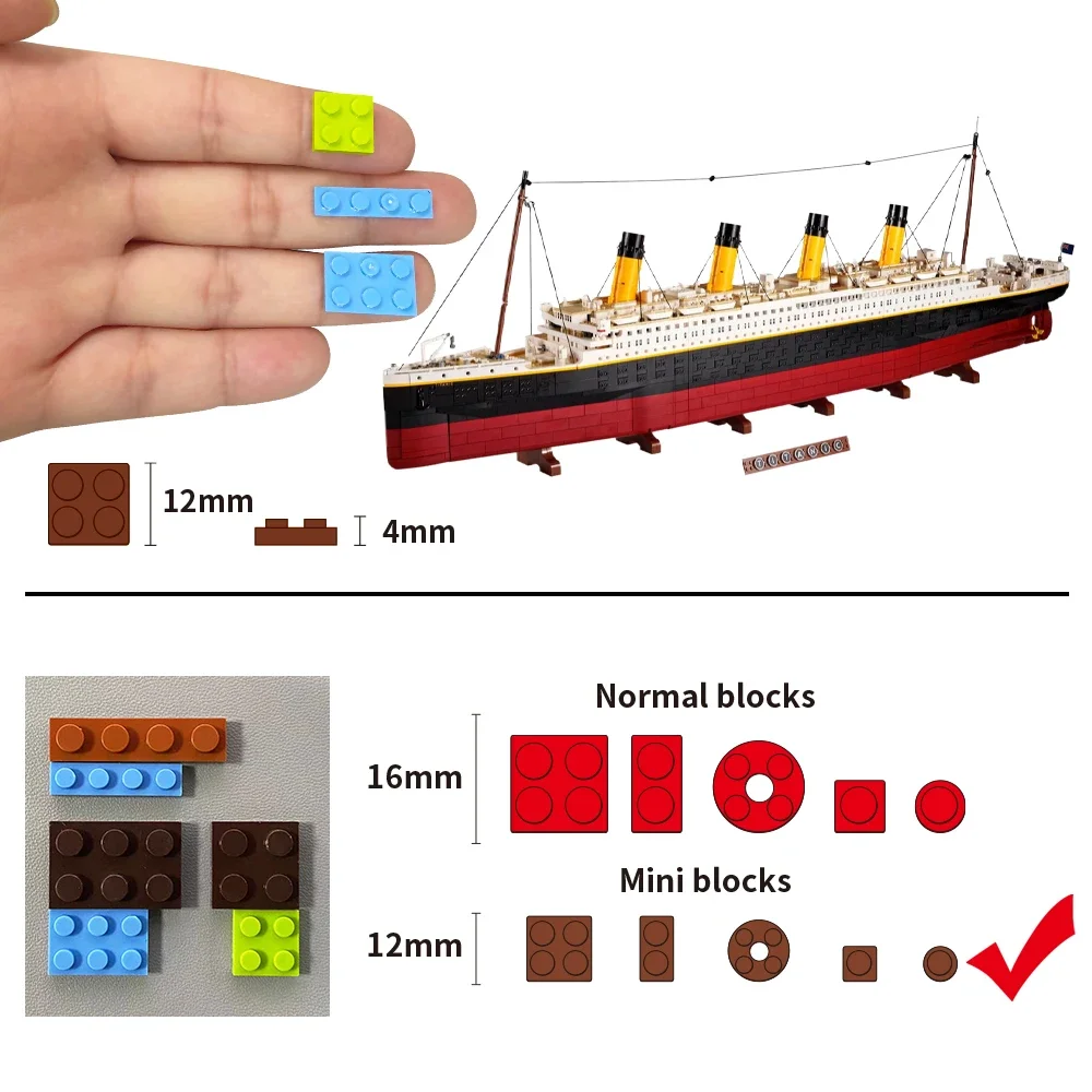 MINISO 9090 Stuks Titanic 10294 Cruiseboot Schip Model Speelgoed Volwassenen Kinderen Kerstcadeaus-Niet Compatibel met Legoed
