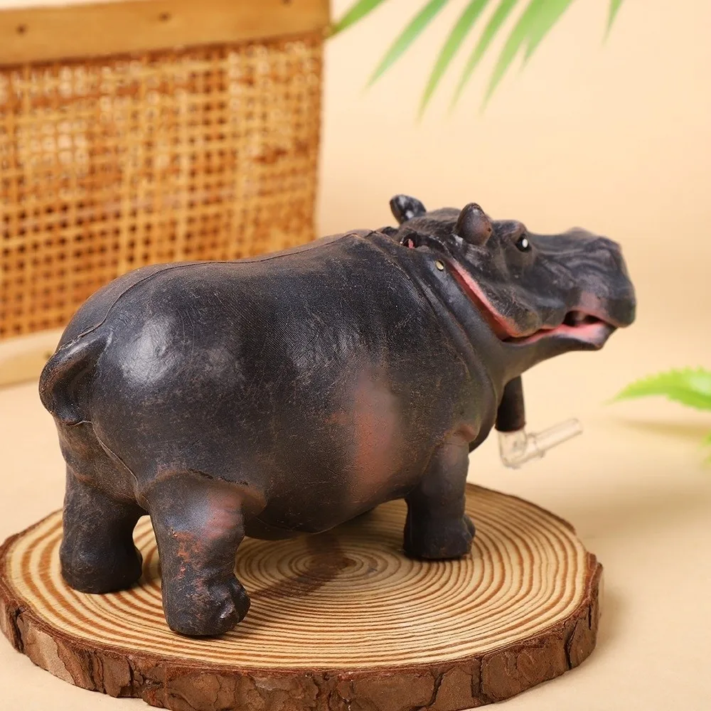 Pneumatic Hippo Oxygen Pump Efficient Realistic Aquarium Hippo Ornament Air Pump Aerator Fish Tank Filter Aquariums