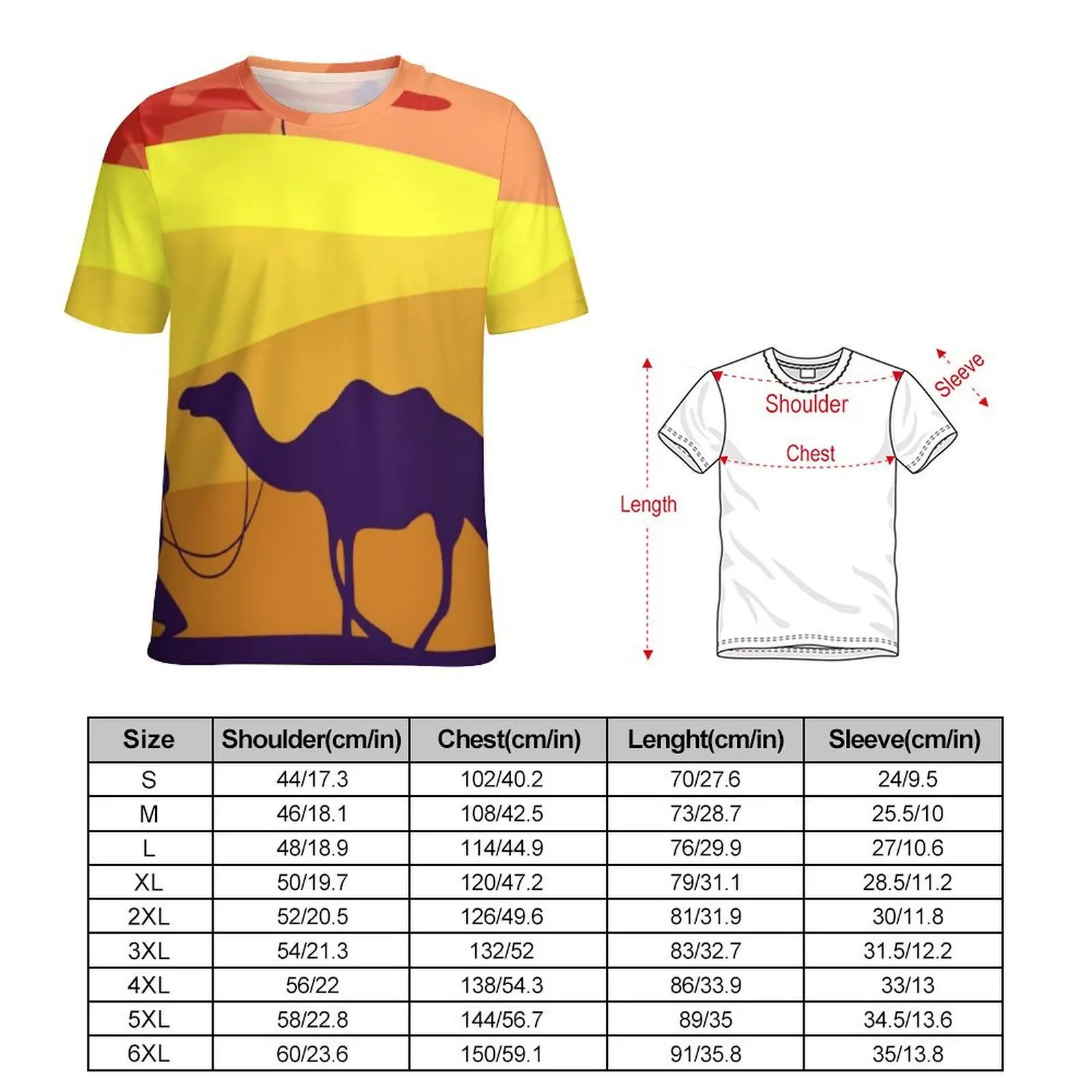 Desert Cosmic T Shirt Man Sunset Sky Print Graphic O Neck T-Shirts Summer Harajuku Tops Short Sleeve Casual Plus Size Tee Shirt