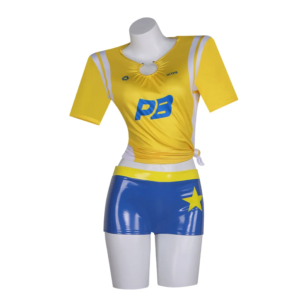 Goals Idol Stage Suit Cheerleading Uniform Yellow T-shirt Sexy Football Baby Sets Halloween Carnival Clothes Sports Wear - view 5