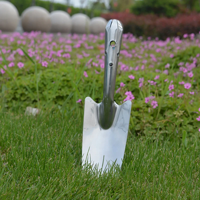 Stainless steel small spade flower planting garden tool potted vegetable planting shovel shovel gardening digging meat sea