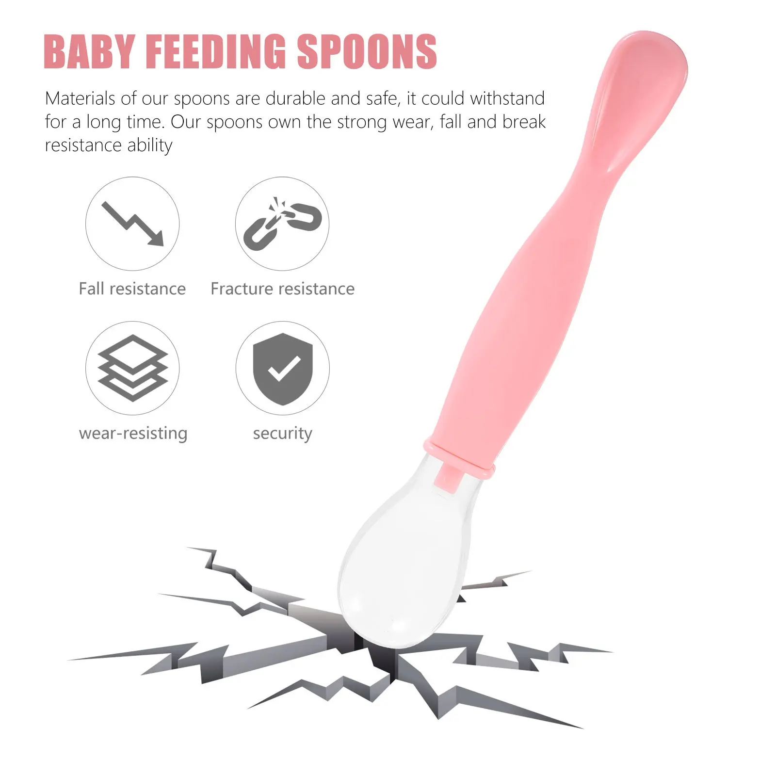

2Pcs Soft Silicone Spoons for Babies Toddler Eating Tools Compact Design Easy to Carry Infant Feeding Essentials