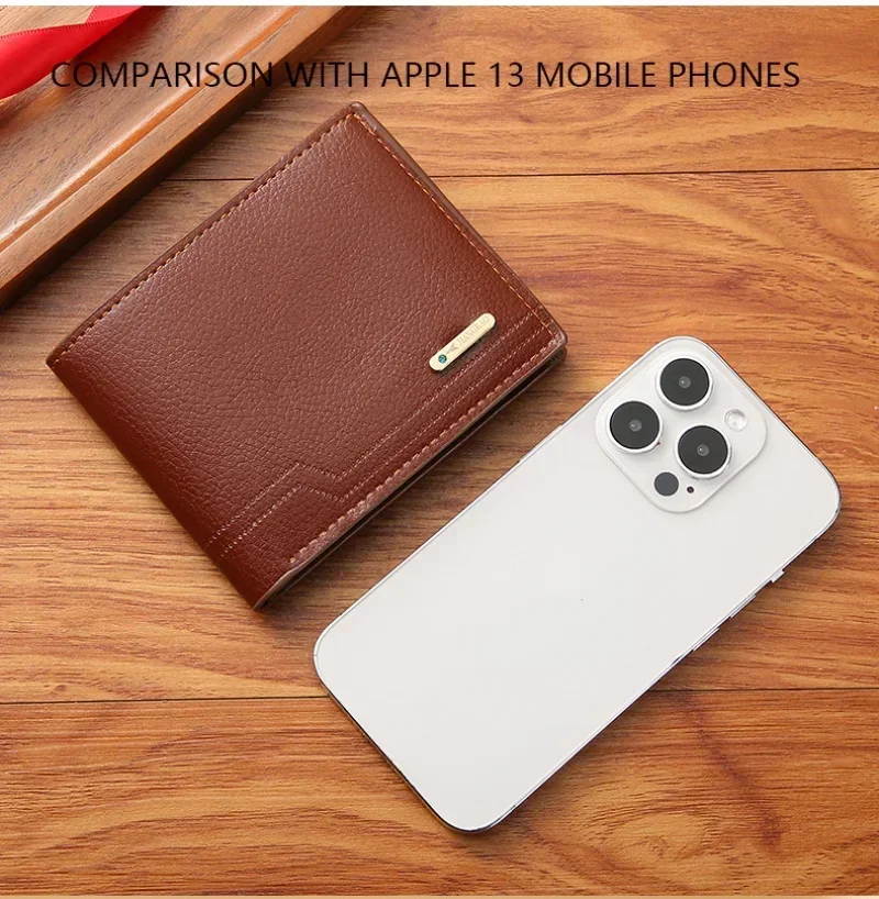 Cuero billeteras de PU para hombre, monedero pequeño, monederos delgados de gran capacidad, diseño informal multifuncional