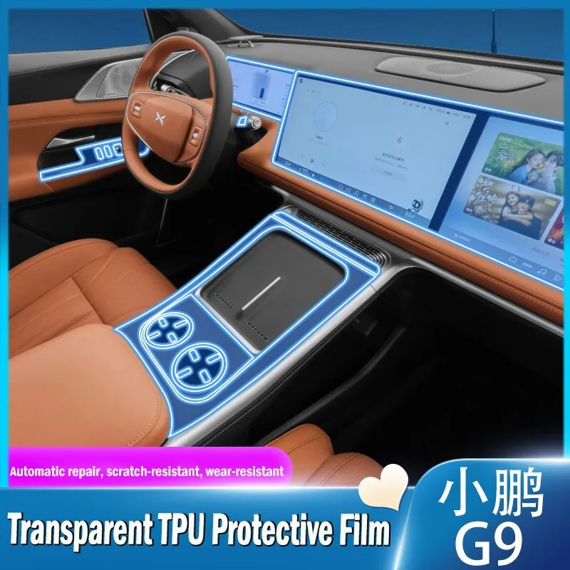 

TPU Central Control Navigation Screen Anti Scratch Transparent Protective Film Sticker For Xpeng Xiaopeng G9 2025 Accessories