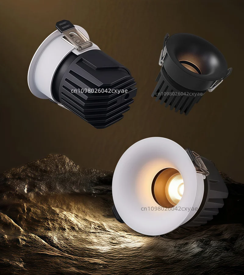 مصابيح LED قابلة للتعتيم، وأضواء سقف مضادة للوهج، وأضواء كاشفة LED AC85-265V، ومصابيح إضاءة داخلية لغرفة المعيشة والمطبخ #2