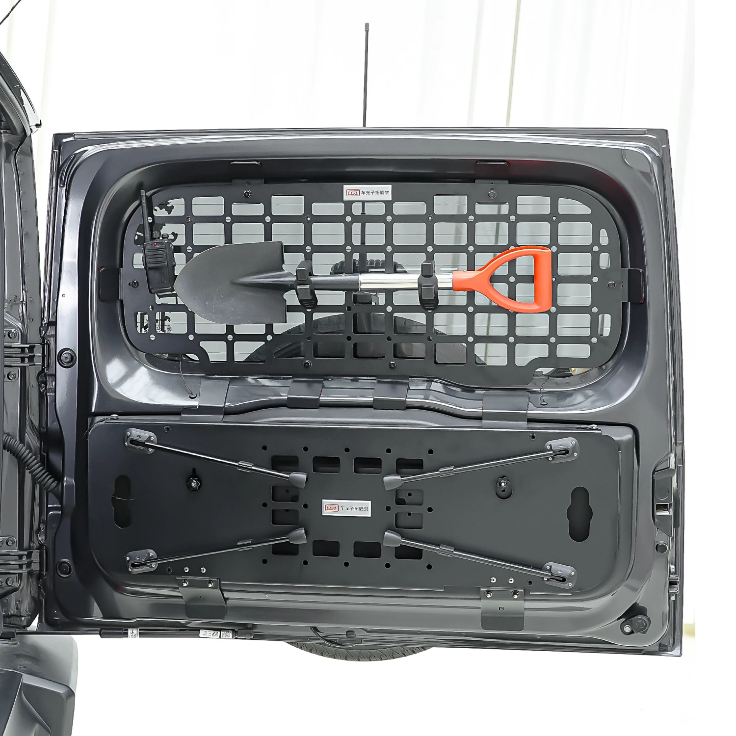 

For Suzuki Jimny 3-Door 5-Door 2018-2025 Tail Window Organizer Rack CGZ Molle Panel Tailgate Storage Racks Foldable Table