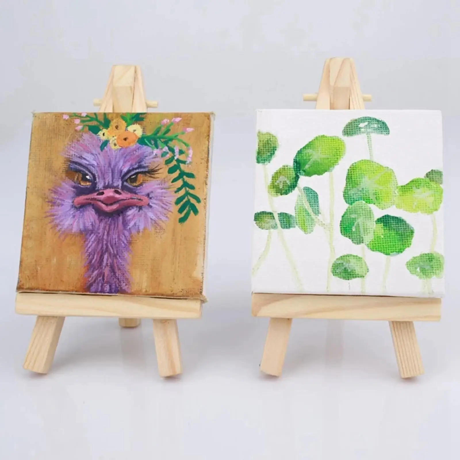 Artist Wooden Easel Mini Display Frame Tabletop Stand Adjustable Folding Painting Rack for Canvas Photo Sketch Drawing