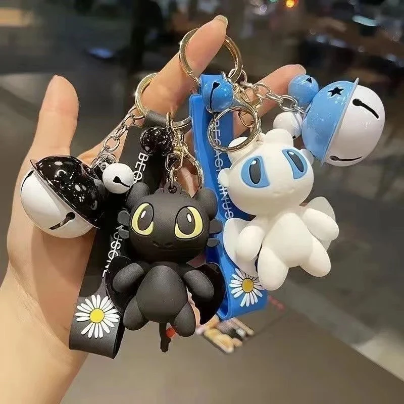 

Anime Kawaii Toothless Key Chain Cartoon Cute Keyring Light Night Fury Charms Pendant Children Adult Fashion Jewelry Accessories