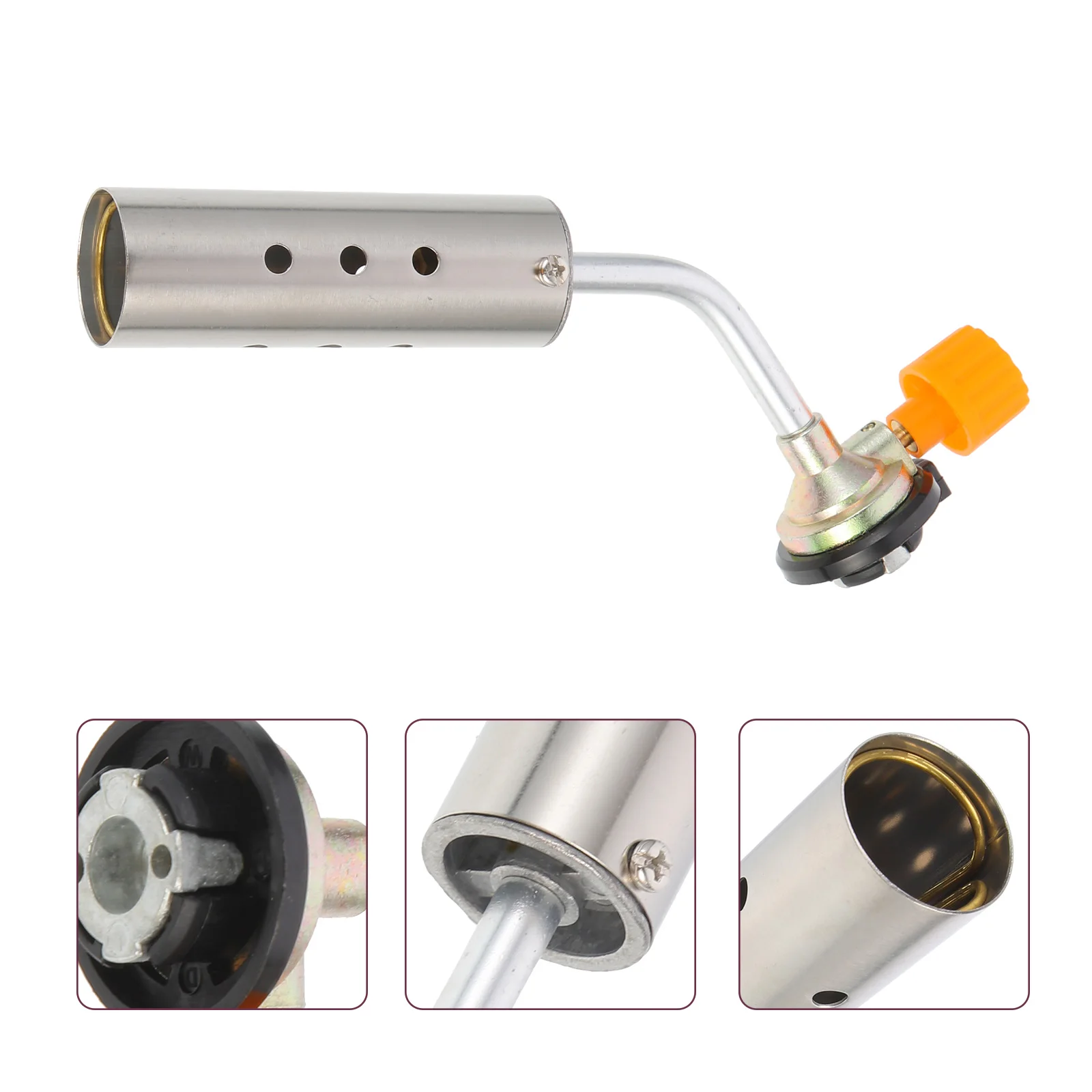 1 قطعة البروبان الشعلة الموقد في الهواء الطلق حديقة أداة شعلة لحام رئيس المحمولة المعادن لهب جهاز إزالة الأعشاب الضارة إطالة مقبض الأنبوب #6