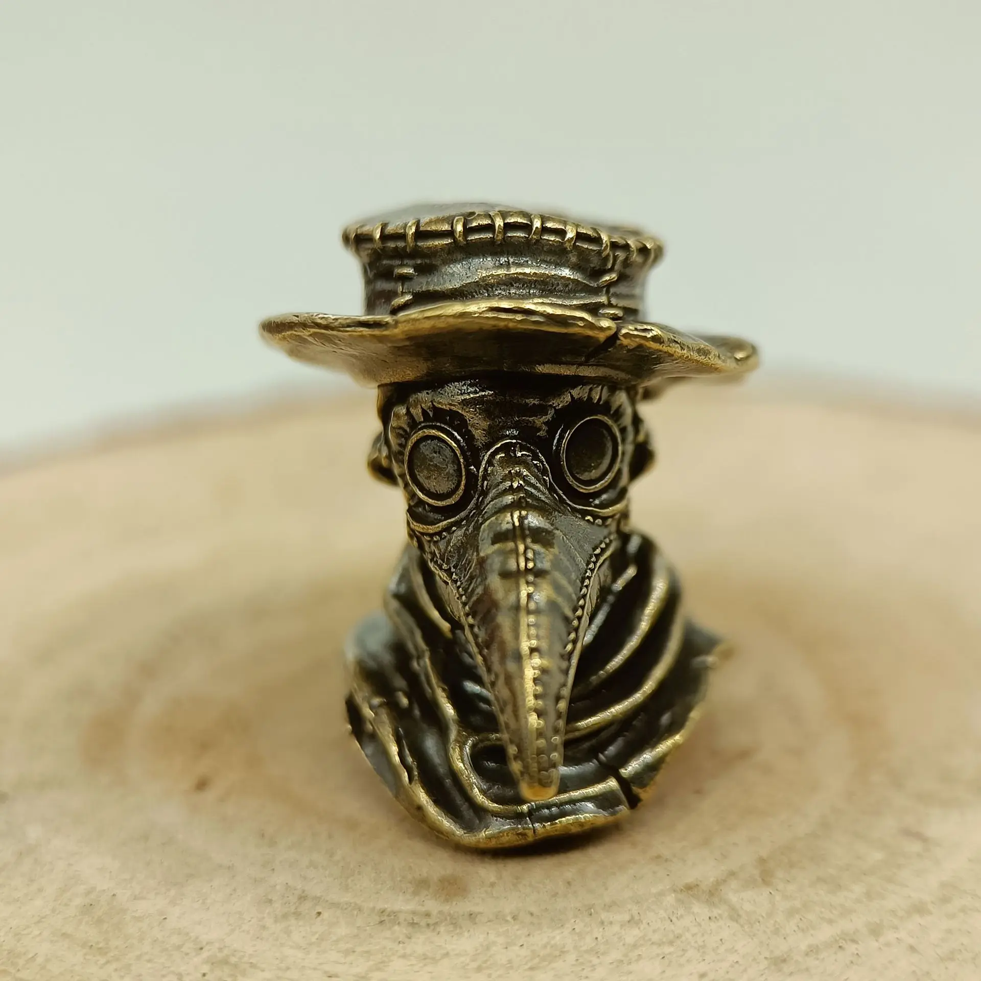 

Doctor Woodpecker head Knife Beads EDC Wear Paracord Tools Brass Copper Lanyard Pendants model Key Rings Zipper DIY Accessories