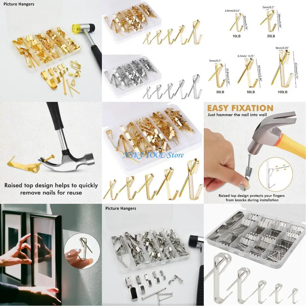 

L8RC Picture Hanging Picture Hooks Hardware for Picture Frame Painting Portraits