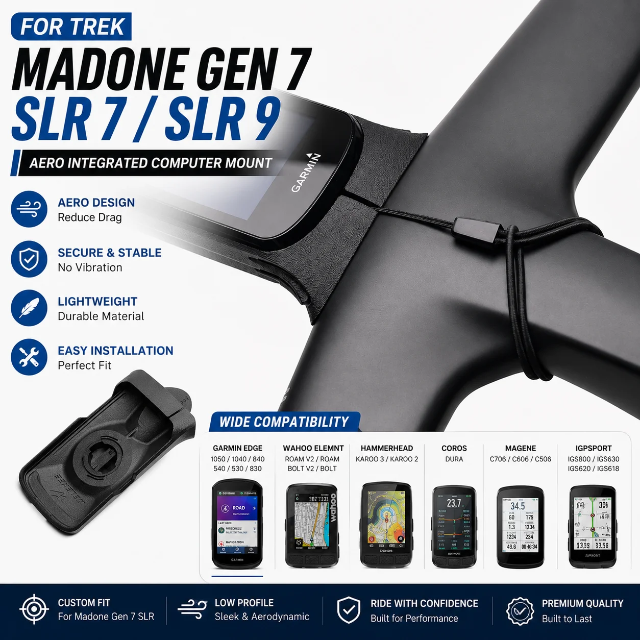 Suporte Integrado para Computador de Bicicleta Aero para Guidão Trek Madone Gen SLR 7/9 Compatível com Garmin Edge 1050 1040 850 840 540 Wahoo Bryton Suporte Integrado para Computador de Bicicleta Aero para Guidão Trek Madone Gen SLR 7/9 Compatível com Garmin Edge 1050 1040 850 840 540 Wahoo Bryton