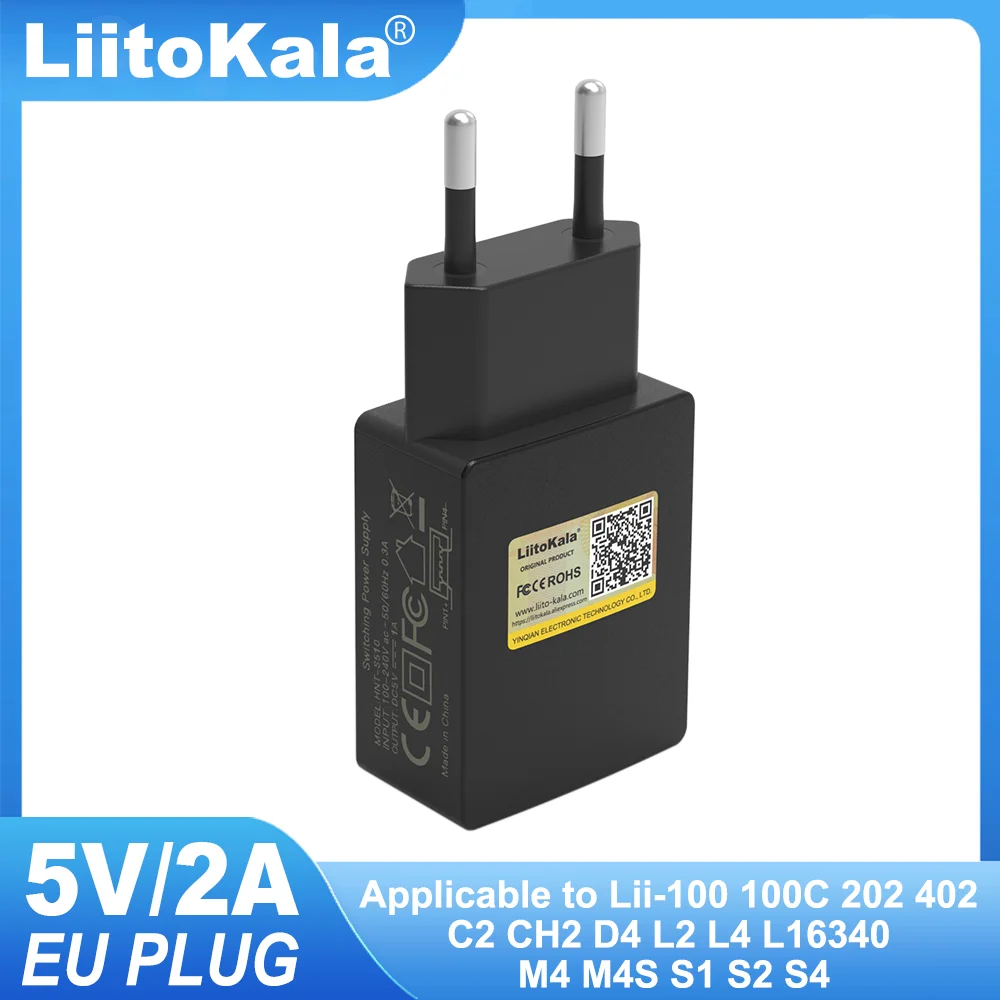 Liitokala 5V 2A USB Charger Adapter 10W Fast Charging,EU/US/UK Charge Plug