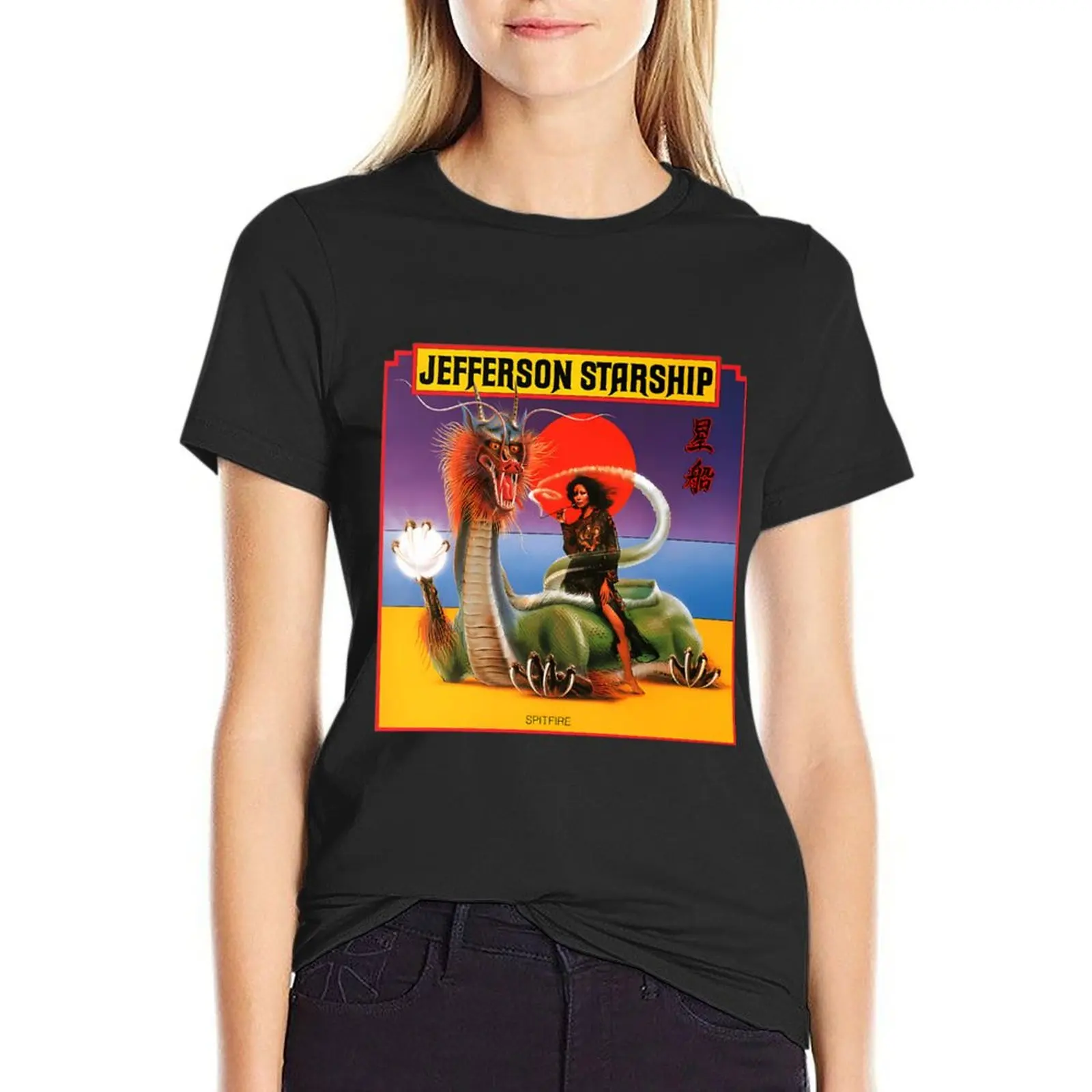 

Jefferson Starship: Spitfire T-Shirt summer clothes blacks summer top cute tops t-shirt dress for Women long