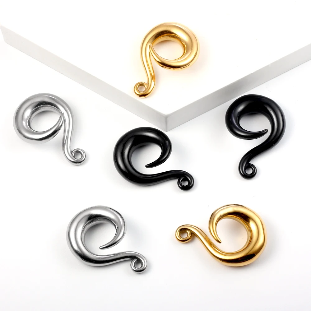 Giga 2PCS DIY Ear Hooks Stainless Steel Tunnel Plug Weighted Dangle Earrings,Suitable for ear stretching , body piercing jewelry
