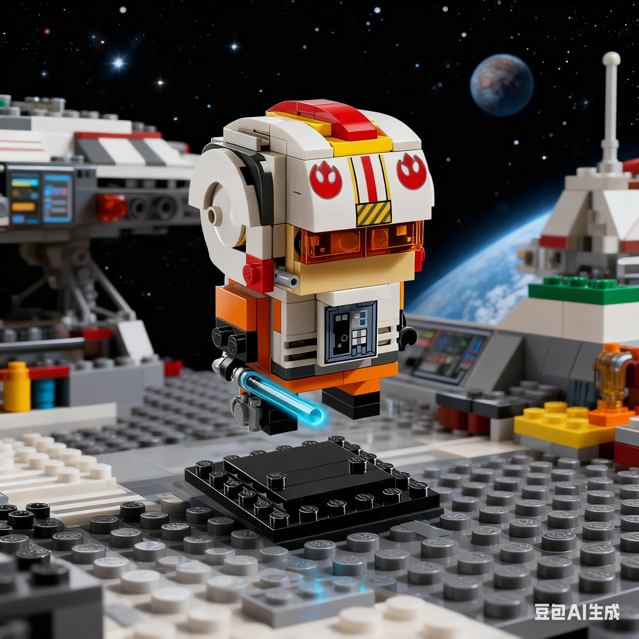 LEGO Star Wars square 40795 Luke Skywalker volunteer pilot building block toy gift