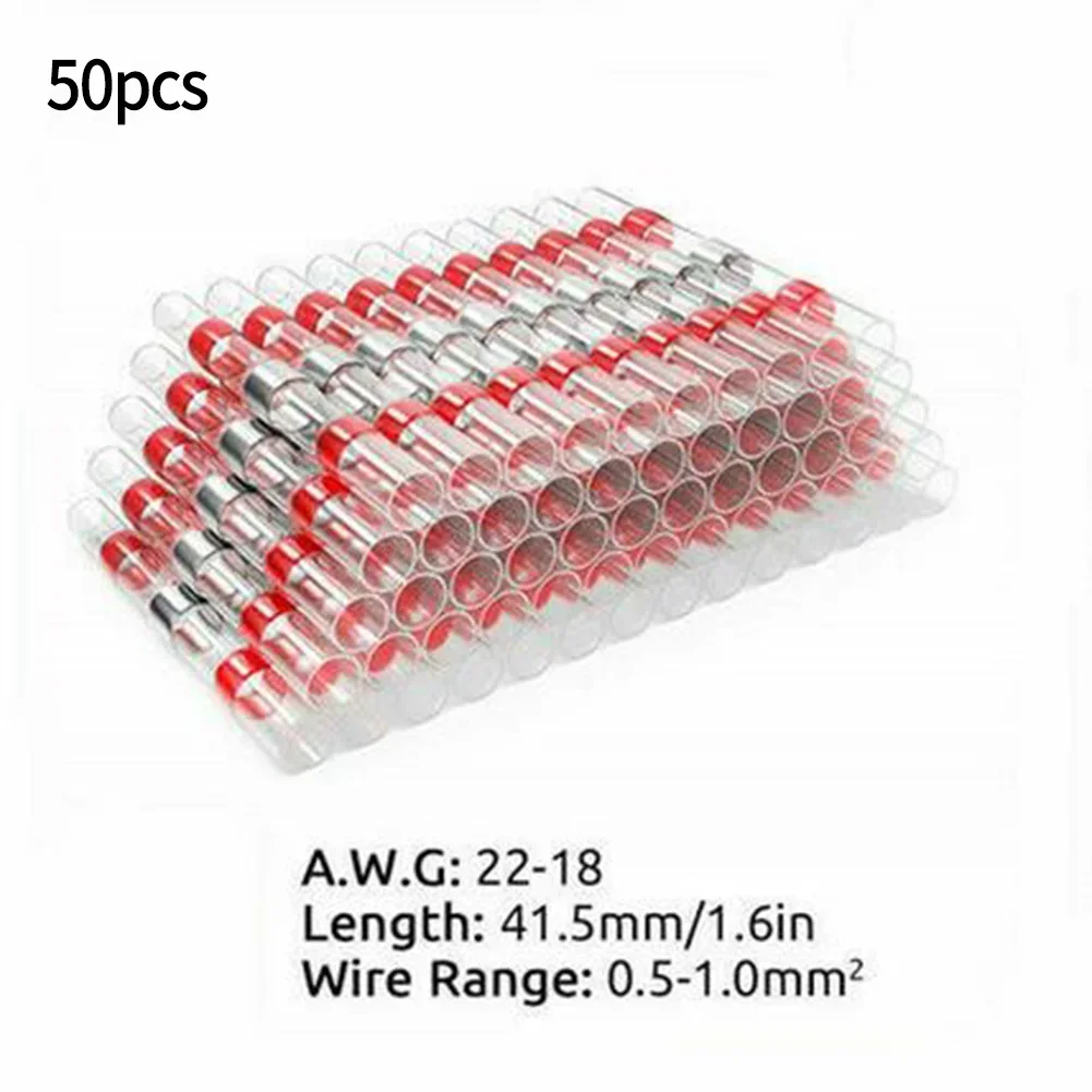 Versatile and Reliable Waterproof Soldered Seal Heat Shrink Sleeve Wire Butt Terminals Connectors 50 Assorted Sizes