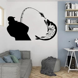 Home Decor Vinyl Wall Decal Waterproof Car Sticker Fishing Hobby Sticker Mural Art Decor Interior Wallpaper Unique Gift 2KN20
