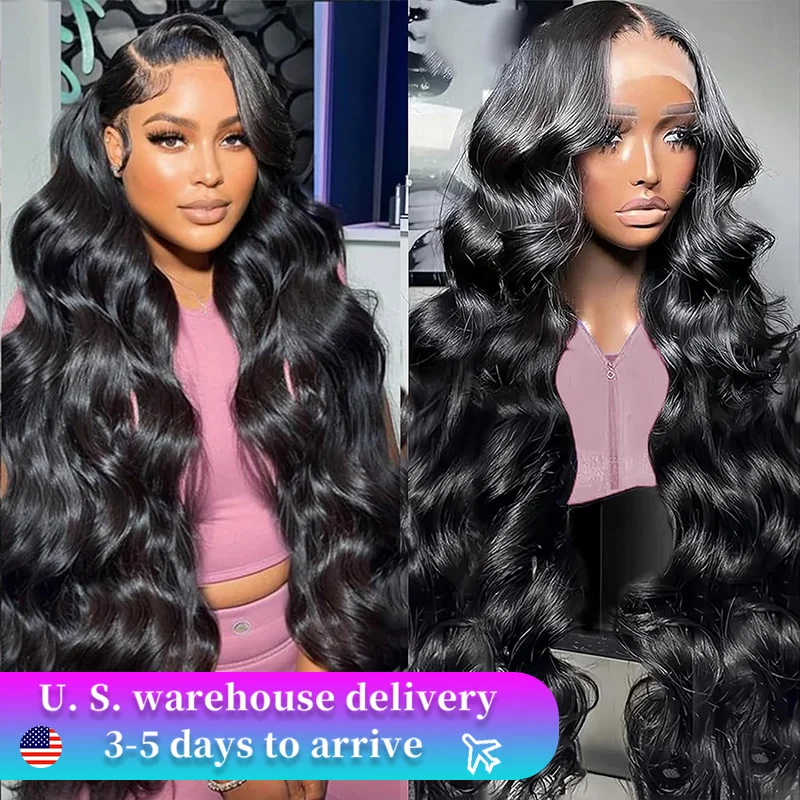 

30 40 Inch Body Wave Lace Front Wigs Human Hair Brazilian Pre-Plucked Wig 13x5 HD Transparent Lace Frontal Wigs With Baby Hair