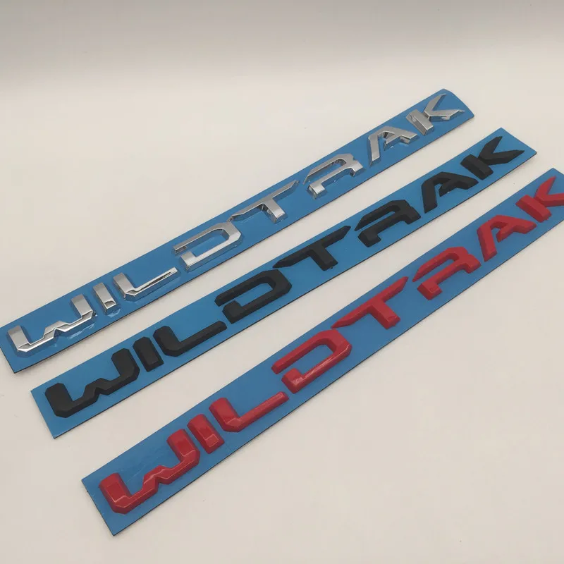 1pcs 3D ABS for WILDTRAK Car Letter Emblem Fender side Rear tail trunk badge sticker Decal styling auto Accessories