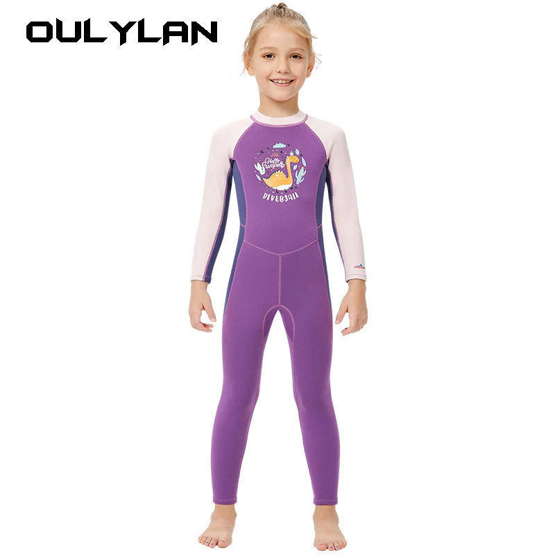 

Front and rear zippers Kids Surfing Wetsuit 2.5mm Neoprene Fullbody Diving Suit for Girl Scuba Thermal Swimwear Thick Swimsuit