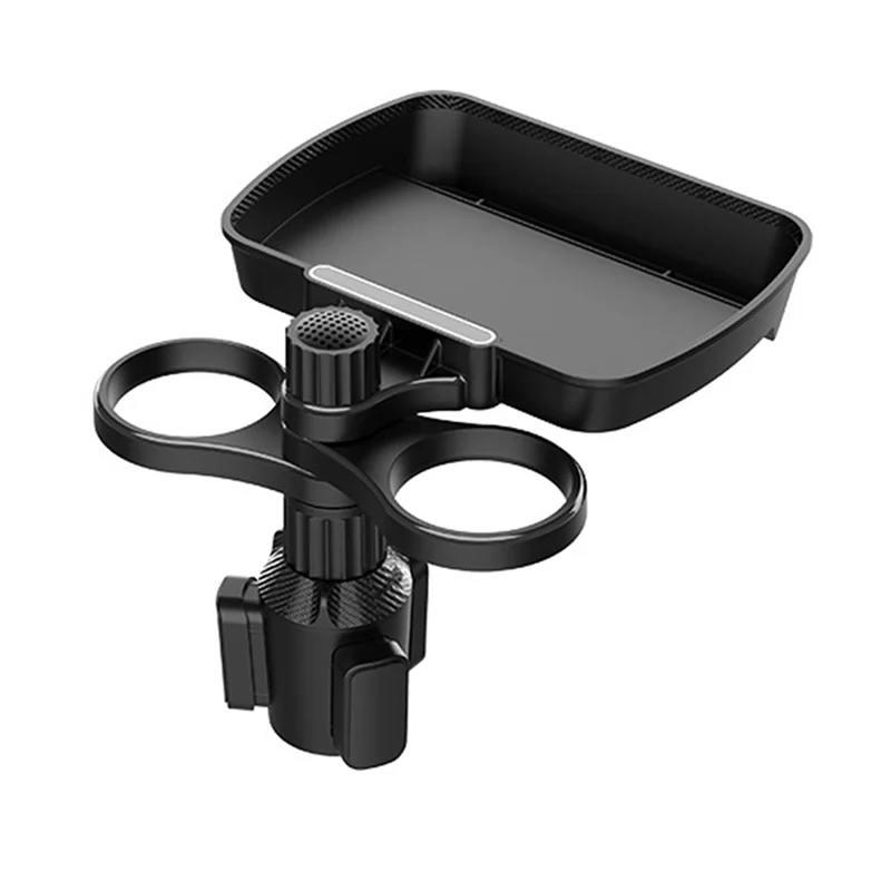 

Dual Cup Holder Expander Adjustable Snack Tray Drink Holder For 360°Rotating Multifunctional 1 PCS