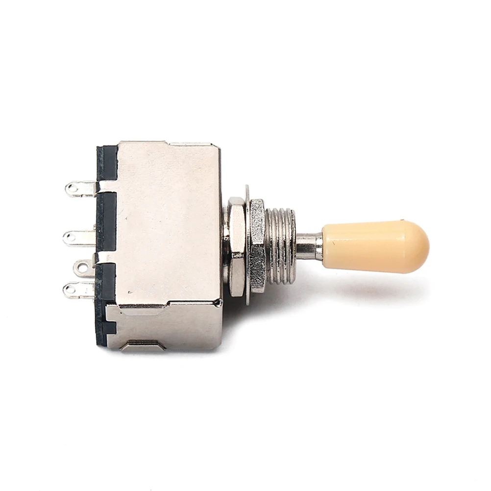 

Guitar Pickup Selector Toggle Switch 3 Position Yellow Chrome 48x29x15cm Metal Plastic Noise Free DIY Electric Guitar