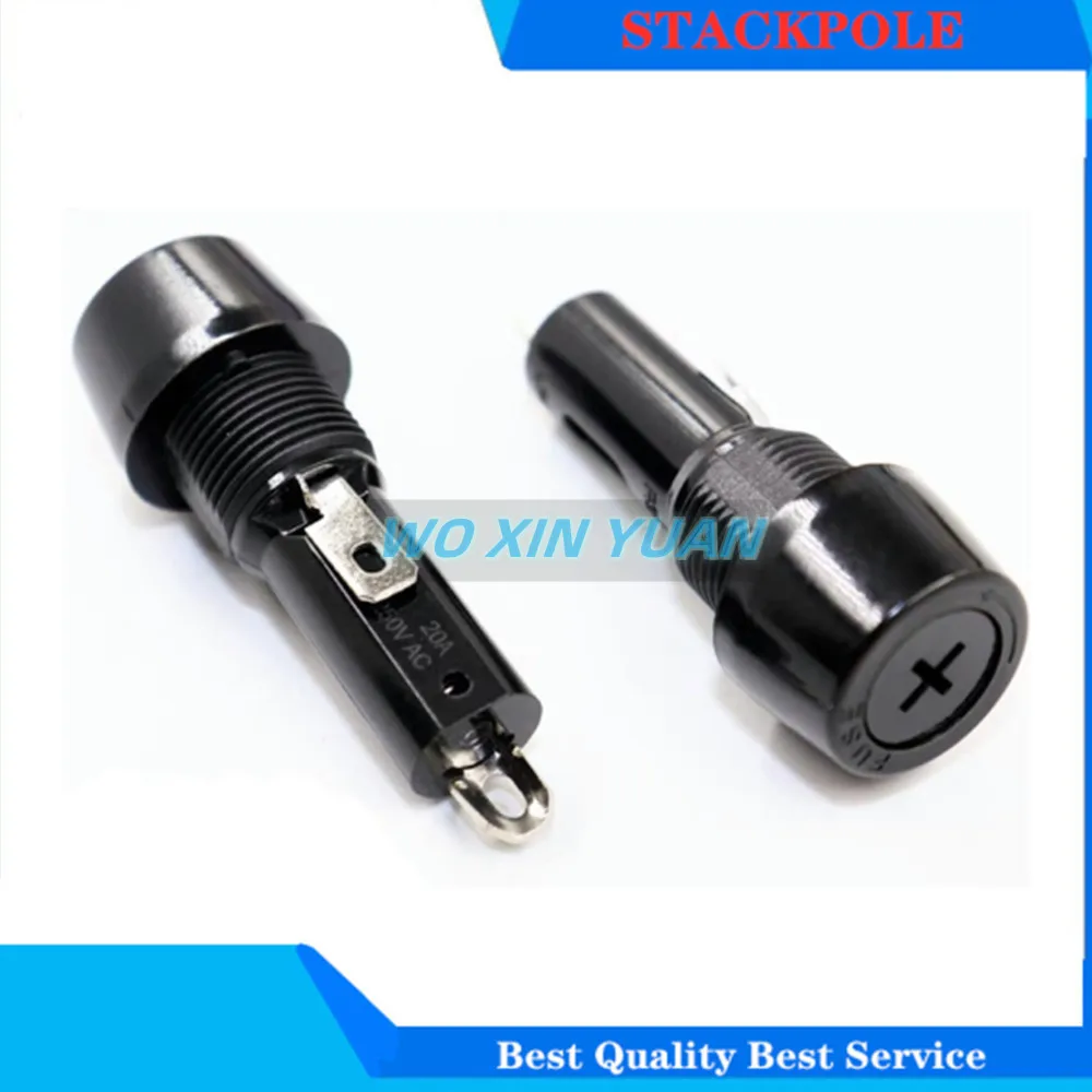 5PCS 6*30MM Fuse Holder R3-52 Fuse Holder 20A250V Panel Mounting High Temperature Resistance Bakelite Fuse Boxes