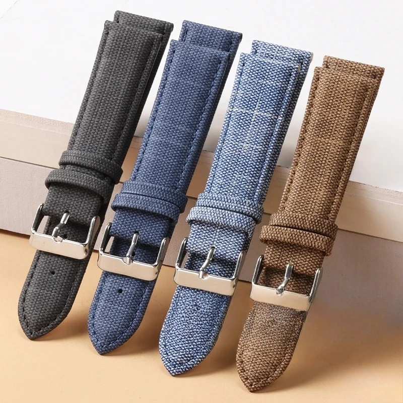 خمر الجلود الدنيم نمط النايلون حزام الساعات لهواوي حزام (استيك) ساعة العالمي سوار 10 مللي متر 12 مللي متر 14 مللي متر 16 مللي متر 18 مللي متر 20 مللي متر 22 مللي متر