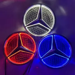 LED Grill Badge Front Grilled Embelm For Mercedes W205 W212 W213 W204 ML W166 CLA C117 W176 W177 C W204 E GLK X204 GLA GLC GLE