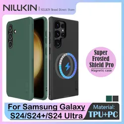 Nillkin Magnetic Case for Samsung Galaxy S24, S24 Plus, S24 Ultra, PC+TPU Cover, Salient Point Surface, Precise Function Holes
