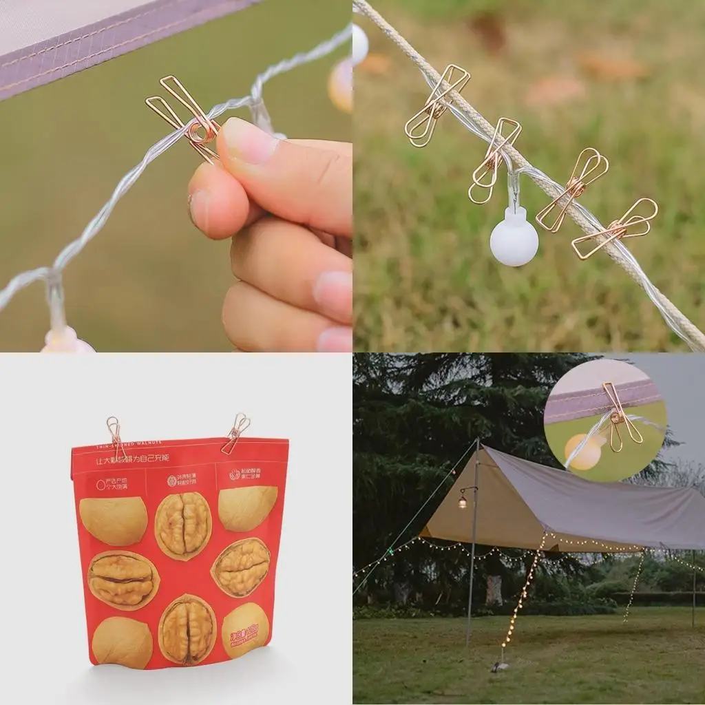 

G6KF Multifunction Camping Supplies Keep Your Lights and Gear in Place Heavy Duty Tent Clip Pack of 10 Perfect for Outdoor