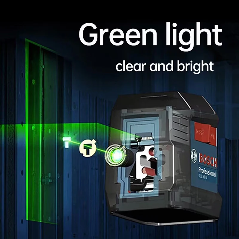 Imagem -05 - Nível Laser Instrumento Portátil Luz Verde Horizontal Vertical Alta Precisão Linhas Ferramenta Bare Bosch-gll50g
