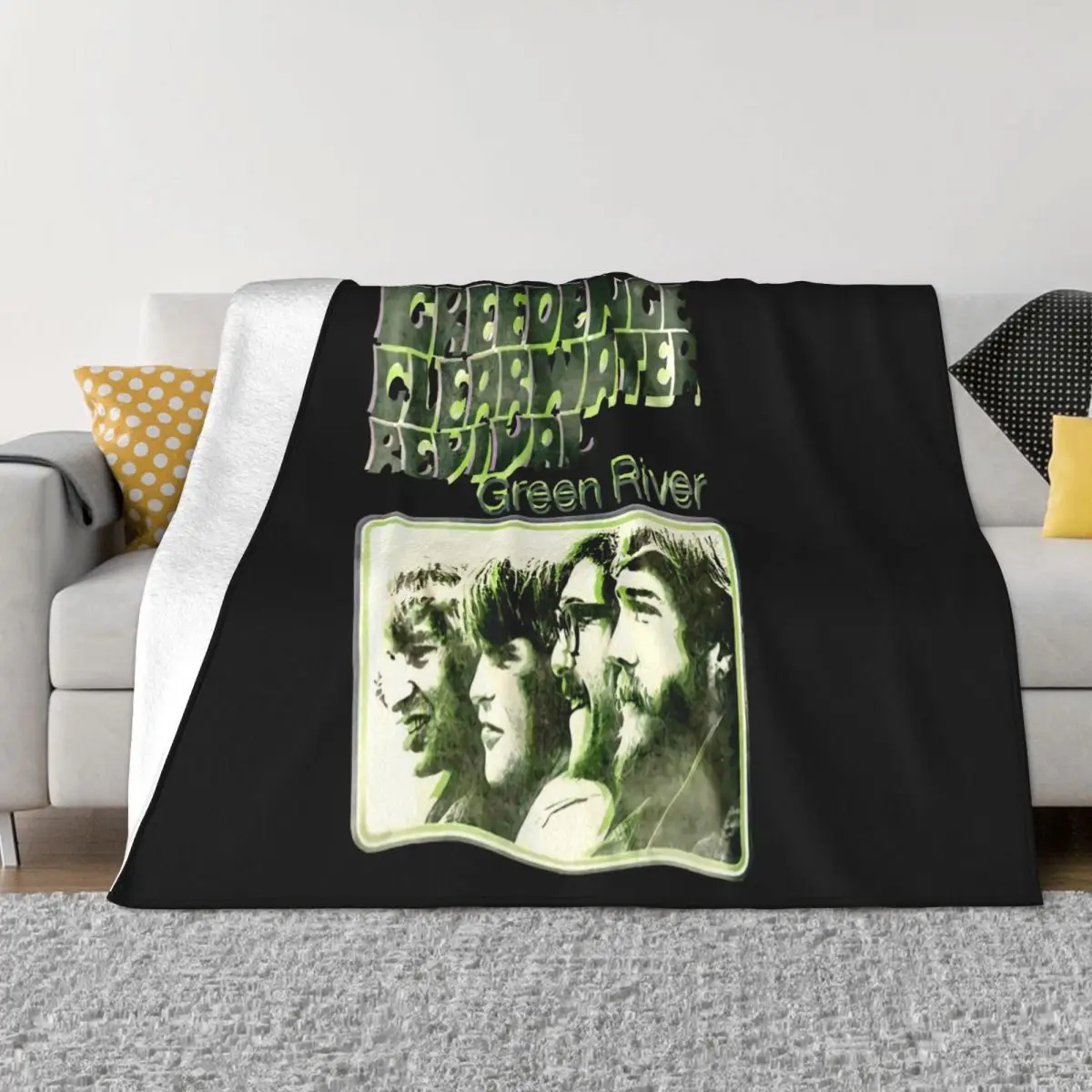 Creedence Clearwater Revival Green River Natural Adult Many Colors High Quanlity Farmhouse Throw Blanket